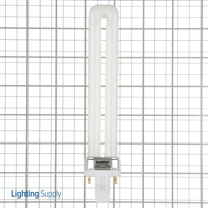 Sunlite Compact Fluorescent PL 2-Pin Bulb 13W 720Lm 2700K 120V GX23 Base (40507-SU)