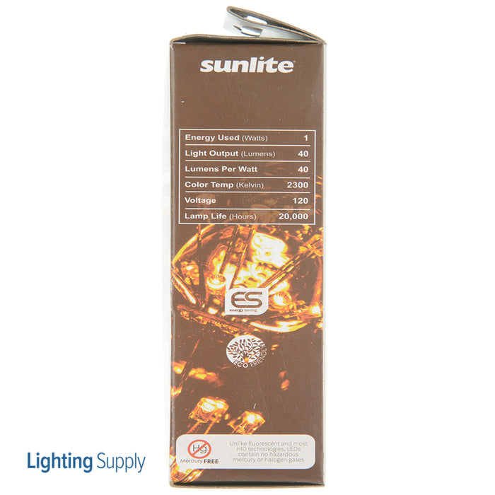Sunlite CTC/LED/SF/1W/CL/23K LED 2300K 120V 1W 120Lm Chandelier B11 Candelabra E12 Non-Dimmable (80129-SU)