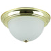 Sunlite DBS13/FR 13 Inch Decorative Dome Ceiling Fixture Polished Brass Finish Frosted Glass 120V Non-Dimmable (04582-SU)