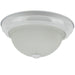 Sunlite DWS11/FR 11 Inch Decorative Dome Ceiling Fixture Smooth White Finish Frosted Glass 20V Non-Dimmable (04578-SU)