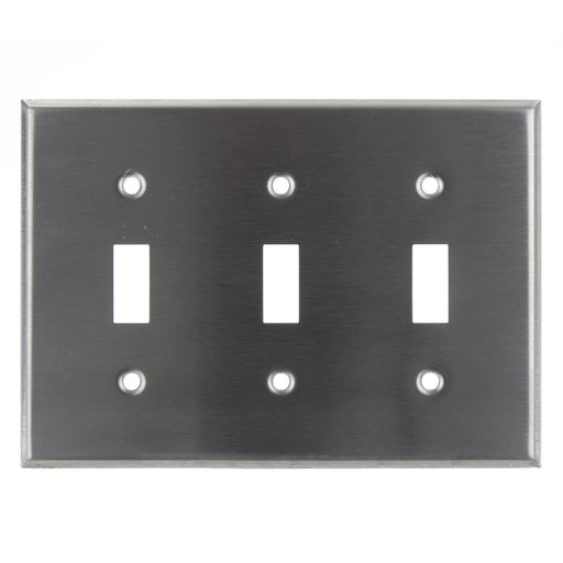 Sunlite E103/S 3-Gang Toggle Switch Plate Steel (50635-SU)
