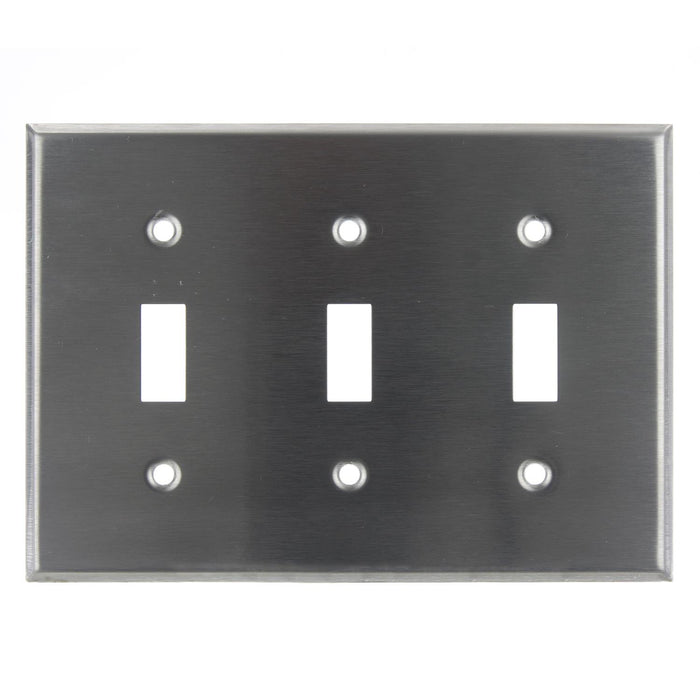 Sunlite E103/S 3-Gang Toggle Switch Plate Steel (50635-SU)