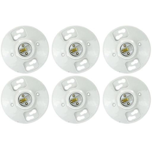 Sunlite E196/6PK E196 Porcelain Lamp Holder 6 Pack (40880-SU)