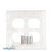 Sunlite E212/W 2-Gang Receptacle Duplex Wall Mount Plate Plastic Matching Screws Included UL Listed White 1 Pack (50617-SU)