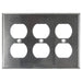 Sunlite E213/S 3-Gang Duplex Receptacle Plate Steel (50650-SU)