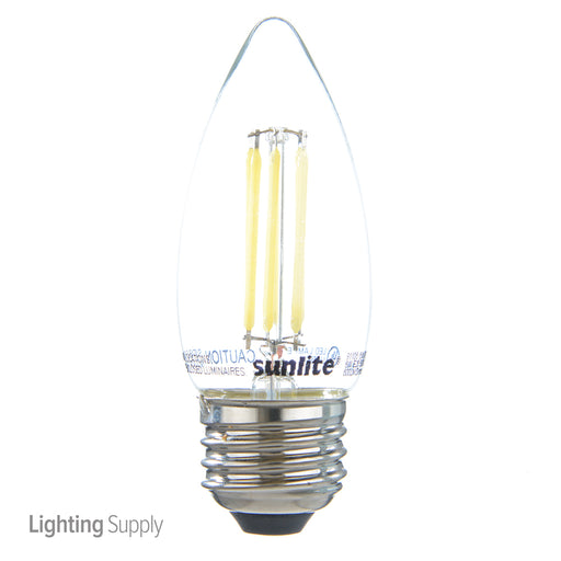 Sunlite ETC/LED/AQ/6W/E26/D/CL/50K LED 5000K 120V 6W 600Lm Chandelier B11 Medium E26 Dimmable (81106-SU)