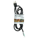 Sunlite EX6/Wire 3 Pronged 72 Inch Black Power Cord (04099-SU)