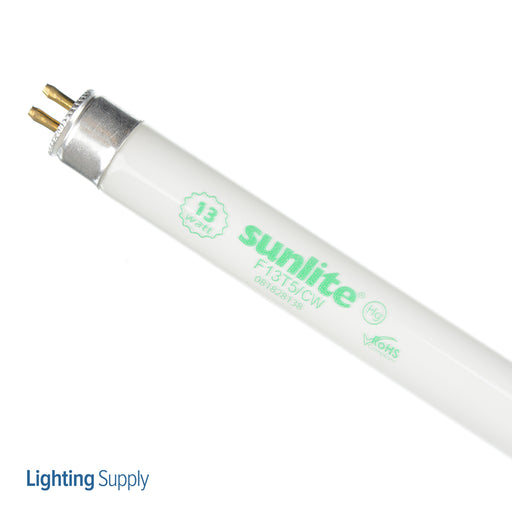 Sunlite F13T5/CW 21 Inch Fluorescent T5 Tube 4100K 13W 850Lm Mini Bi-Pin G5 Base Non-Dimmable (05070-SU)
