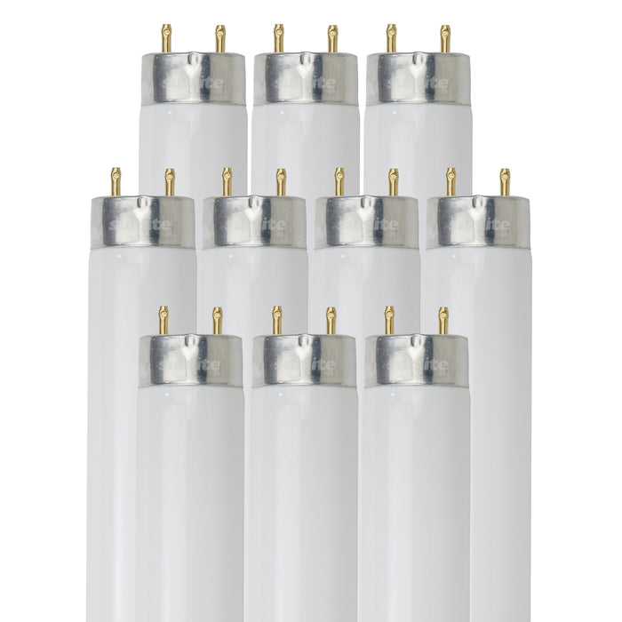 Sunlite F25T8/SP841/10PK Fluorescent 4100K 25W 2300Lm Tubular T8 Medium Bi-Pin G13 Non-Dimmable (30243-SU)