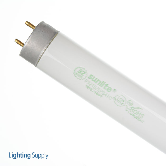 Sunlite F32T8/SP841 Fluorescent 4100K 32W 3050Lm Tubular T8 Medium Bi-Pin G13 Non-Dimmable (30195-SU)