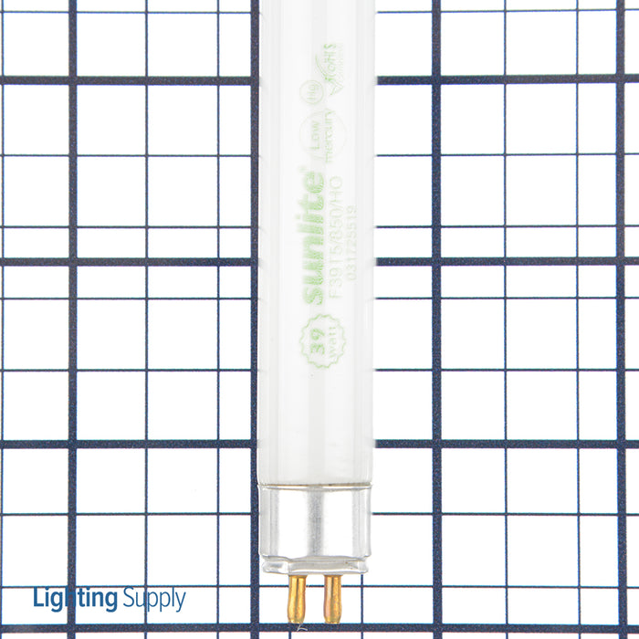 Sunlite F39T5/850/HO 34 Inch Fluorescent T5 Tube 5000K 39W 3100Lm Mini Bi-Pin G5 Base 82 CRI Non-Dimmable (30427-SU)
