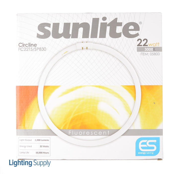 Sunlite FC22T5/SP830 Fluorescent 3000K 22W 1900Lm T5 2GX13 (4 PIN) Non-Dimmable (05800-SU)