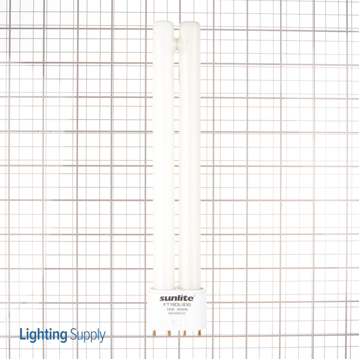 Sunlite FT18DL/830 Compact Fluorescent 3000K 18W 1200Lm FT 4-Pin 2G11 Plug-In Non-Dimmable (02165-SU)