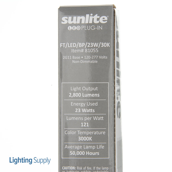 Sunlite FT/LED/23W/30K LED 3000K 120-277V 23W 2300Lm FT 4-Pin 2G11 Plug-In Non-Dimmable (81055-SU)