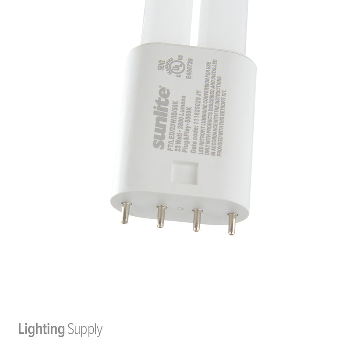 Sunlite FT/LED/23W/IS/50K 23W LED FT Tube 5000K 120V-277V 23W 2800Lm 4-Pin 2G11 Plug-In Base Non-Dimmable (81060-SU)