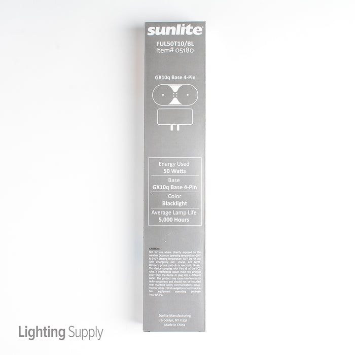 Sunlite FUL50T10/BL Black Light Compact Fluorescent 120V 50W FUL 4-Pin (GX10Q) Plug-In Non-Dimmable (05180-SU)