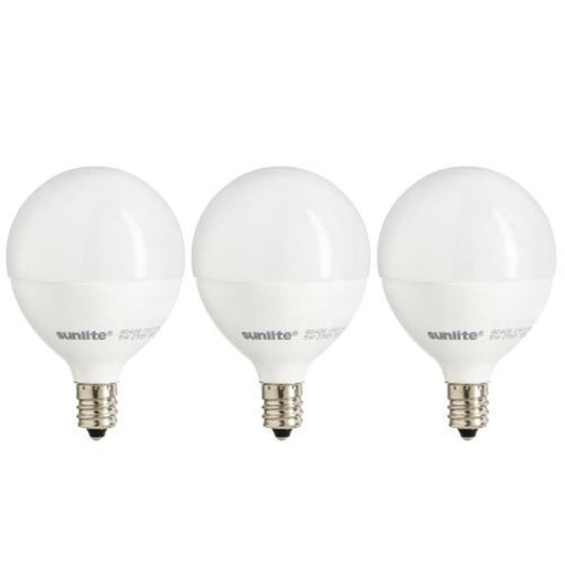 Sunlite G16.5/LED/7W/D/E12/FR/E/27K/3PK LED 7W 500Lm 2700K G16.5 Lamp Candelabra Base 3-Pack (40299-SU)