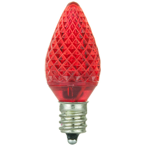 Sunlite L3C7/LED/R/6PK Red LED 120V 0.4W 4Lm Nightlight C7 Candelabra E12 Non-Dimmable (80702-SU)