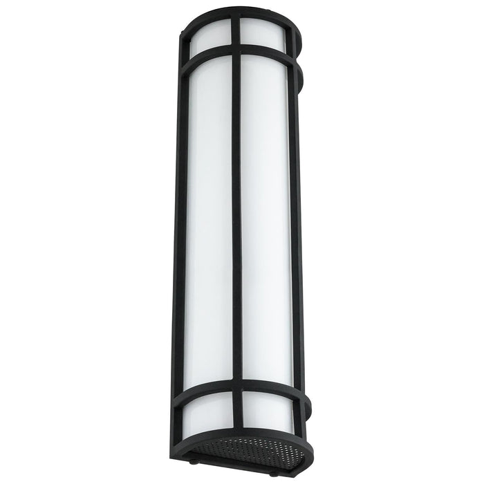 Sunlite LFX/AQ/WS/24&quot;/23W/50K/BK/ACRY LED Mission Style Wall Mount Sconce 23W 1200Lm Outdoor Use Black Finish 5000K Super White 24 Inch (81143-SU)