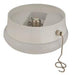 Sunlite LFX/E26/7&#039;/10W/40K LED Mushroom Porcelain Socket Fixture 10W Medium E26 Base 700Lm White Finish 4000K Cool White (88671-SU)