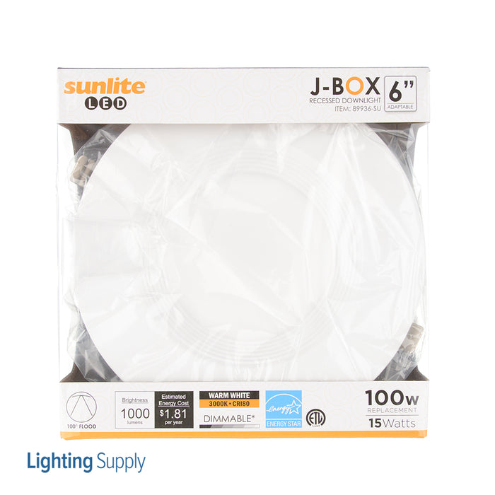 Sunlite LFX/JDL/BF/6R/15W/E/D/30K Junction Box Downlight Fixture 3000K (89936-SU)