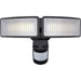 Sunlite LFX/OSF/S/MS/24W/30K/BK LED Dual-Head Square Wall Mount Floodlight Fixture With Motion Sensor 24W 120V 2400Lm Output Square Lights 3000K Warm White Black (88911-SU)