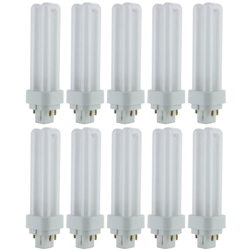 Sunlite PLD13/E/SP41K/10PK 3W 780Lm 4100K PLD 4-Pin Double U-Shaped Twin Tube Bulb 10 Pack (40535-SU)