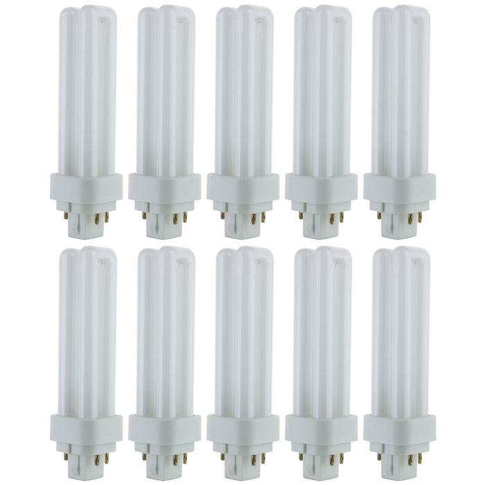 Sunlite PLD13/E/SP41K/10PK 3W 780Lm 4100K PLD 4-Pin Double U-Shaped Twin Tube Bulb 10 Pack (40535-SU)