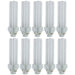 Sunlite PLD13/E/SP41K/10PK 3W 780Lm 4100K PLD 4-Pin Double U-Shaped Twin Tube Bulb 10 Pack (40535-SU)