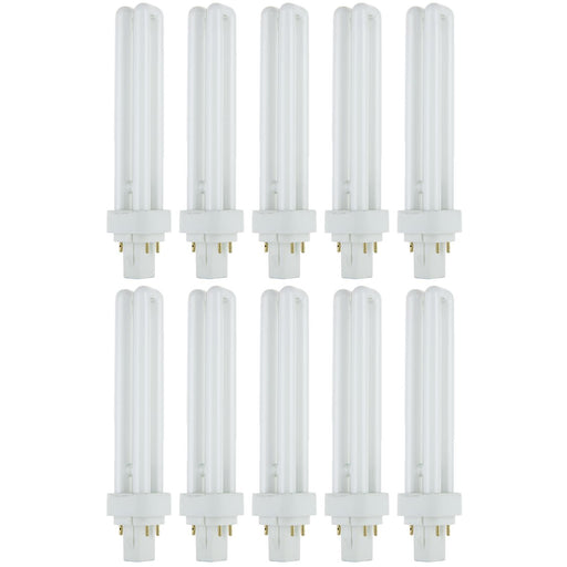 Sunlite PLD26/E/SP41K/10PK Plug-In 26W 1560Lm 4100K PLD 4-Pin Double U-Shaped Twin Tube Bulb 10 Pack (40559-SU)