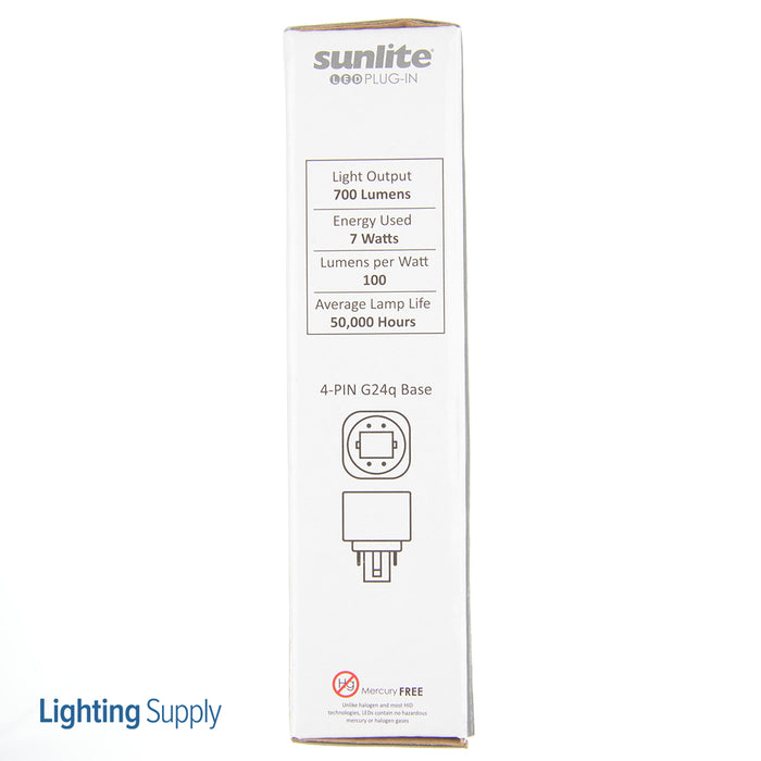 Sunlite PLD/LED/7W/30K LED 3000K 120-277V 7W 700Lm PLD G24Q (4-PIN) Non-Dimmable (88284-SU)