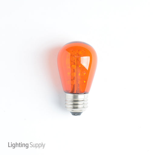 Sunlite S14/LED/FS/2W/A Transparent Amber LED 120V 2W S14 Medium E26 Non-Dimmable (81093-SU)
