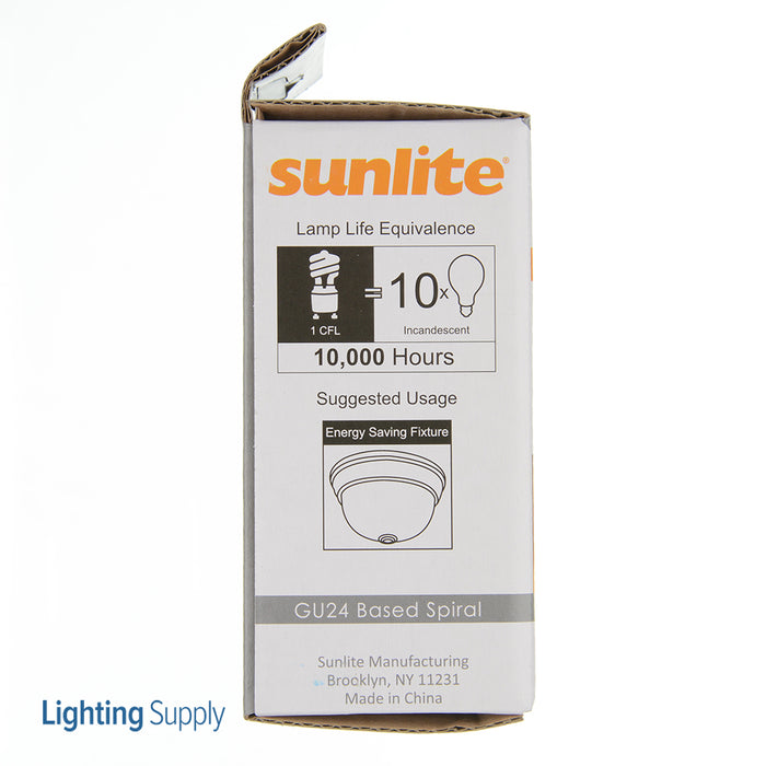 Sunlite SL18/E/GU24/27K Compact Fluorescent 2700K 120V 18W 1250Lm T3 GU24 Twist And Lock Non-Dimmable (00660-SU)