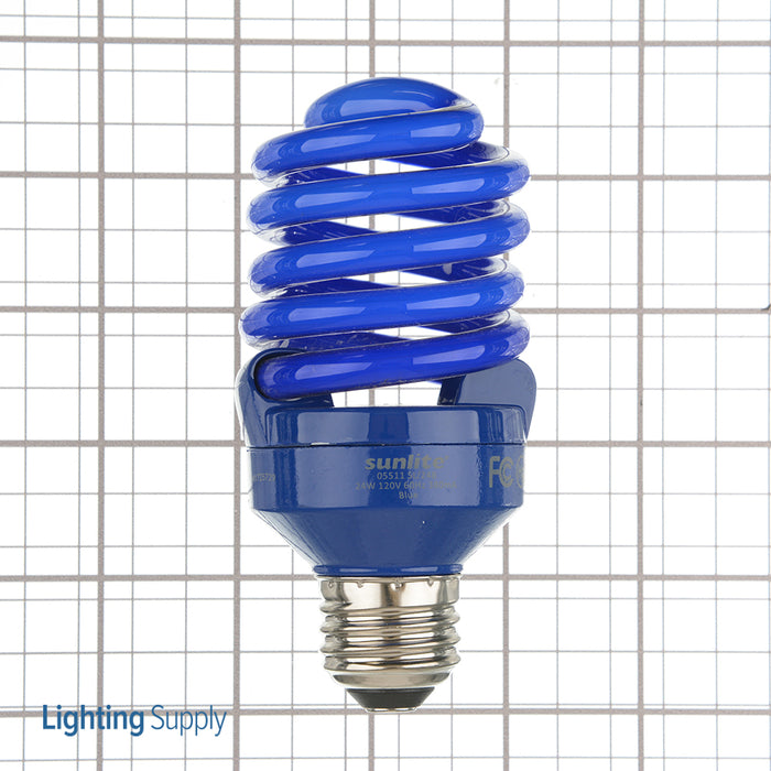 Sunlite SL24/B Blue Compact Fluorescent 120V 24W T3 Medium E26 Non-Dimmable (05511-SU)