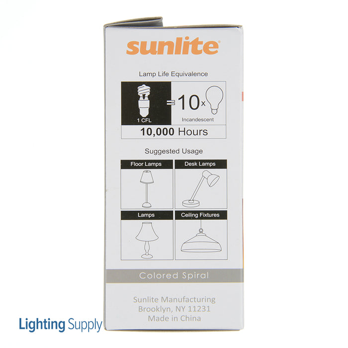 Sunlite SL24/R Red Compact Fluorescent 120V 24W T3 Medium E26 Non-Dimmable (05513-SU)