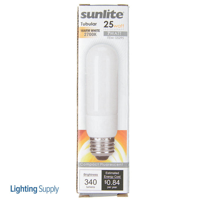 Sunlite SL7T10/27K Compact Fluorescent 2700K 120V 7W 340Lm Tubular T10 Medium E26 Non-Dimmable (05295-SU)