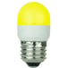 Sunlite T10/LED/1W/Y Yellow LED 120V 1W Tubular T10 Medium E26 Non-Dimmable (80255-SU)