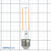 Sunlite T10/LED/AQ/2W/22K/CL/128mm LED 2200K 120V 2W 200Lm Tubular T10 Medium E26 Base Dimmable (80610-SU)