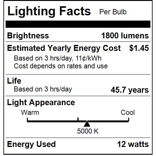 Sunlite T8/LED/IS/4&#039;/12W/D/50K LED 12W 1800Lm 5000K T8 Lamp 48 Inch (87923-SU)