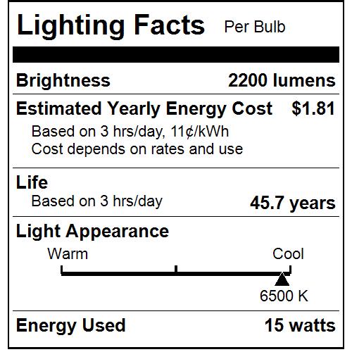 Sunlite T8/LED/IS/4&#039;/15W/D/65K LED 15W 2200Lm 6500K T8 Lamp 48 Inch (87929-SU)