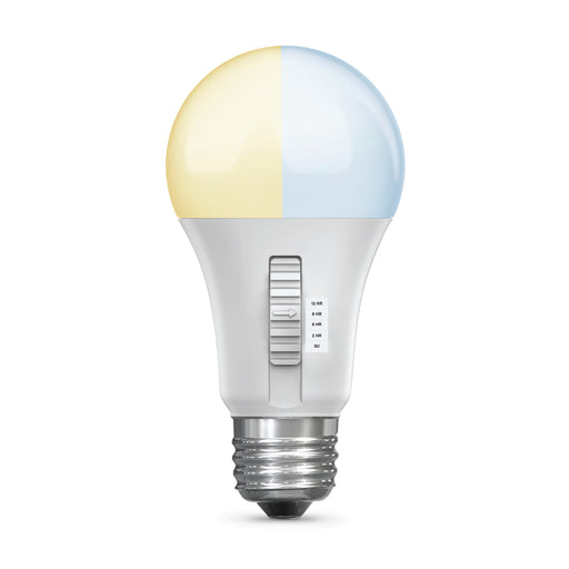 Feit Electric 8.8W [60W Equivalent] CCT Selectable 2700K-5000K A19 Timer LED Bulb (OM602CCTCA/TIMERLEDI)