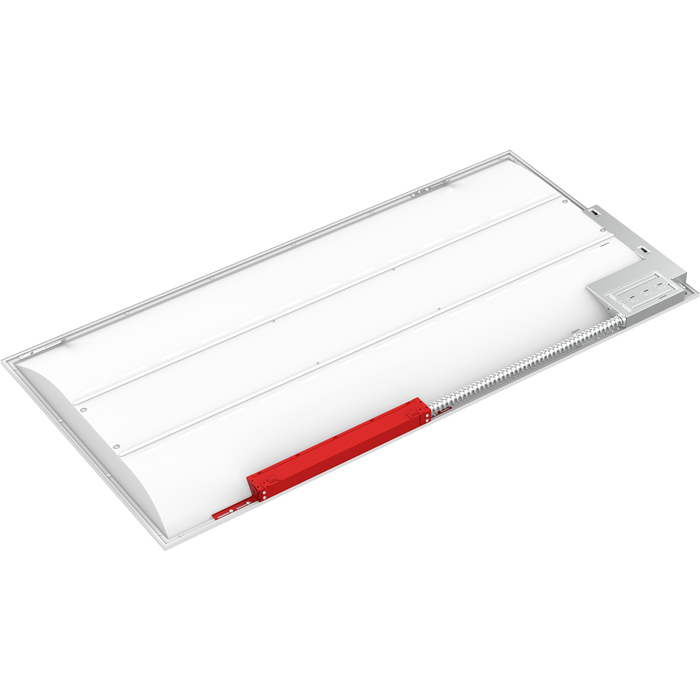 RAB SWISHAIR 2X4 LED Air-Return Troffer Selectable 44W/35W/26W 3500K/4000K/5000K 120-277V 0-10V Dimming Air Handling Motion Occupancy Sensor Battery Backup (SWISHAIR2X4/MVS/E)