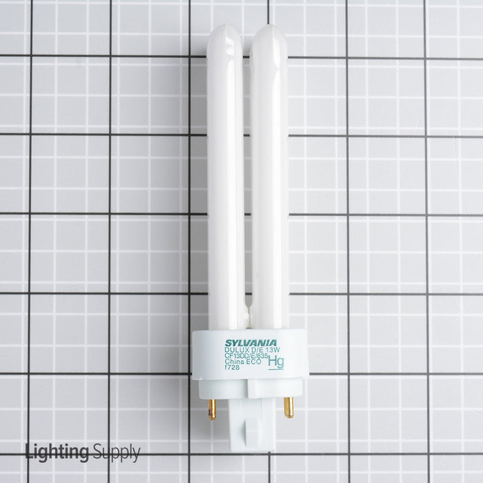 Sylvania CF13DD/E/835/ECO 13W T4 Quad Tube Compact Fluorescent 3500K 82 CRI 4-Pin G24Q-1 Plug-In Base Bulb (20671)