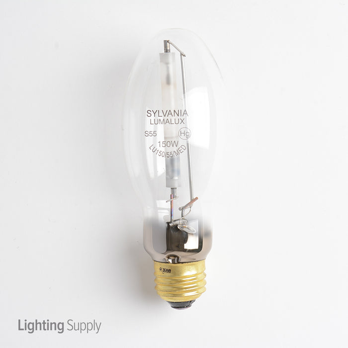 Sylvania LU150/55/MED 150W E17 High Pressure Sodium 2100K Medium E26 Base Clear Bulb S55/O (67508)