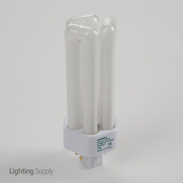 Sylvania CF26DT/E/IN/827/ECO 26W T4 Triple Tube Compact Fluorescent 2700K 82 CRI 4-Pin GX24Q-3 Plug-In Base Bulb (20879)