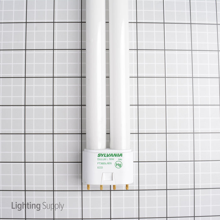 Sylvania FT36DL835ECO 36W T5 Long Twin Tube Compact Fluorescent 3500K 82 CRI 4-Pin 2G11 Plug-In Base Bulb (20582)