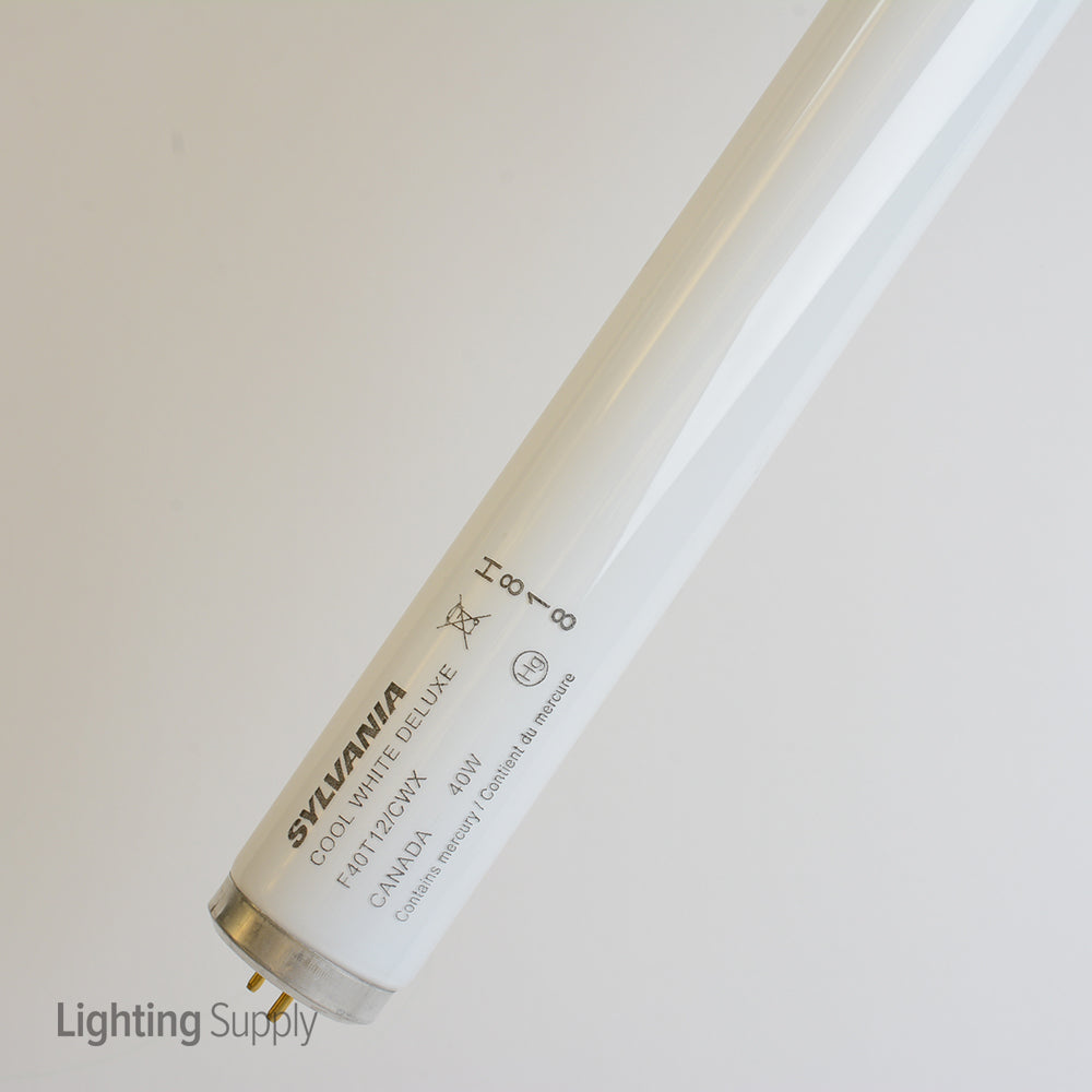 t12 grow light bulbs 48 inch Sylvania 24441 F40CWX 48 Inch T12 Linear Fluorescent Medium Bi-Pin G13 — Lighting Supply