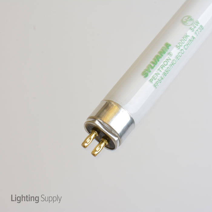 Sylvania FP54/850/HO/ECO 54W 46 Inch T5 Linear Fluorescent 5000K 85 CRI Miniature Bi-Pin Base High Output Tube (20949)