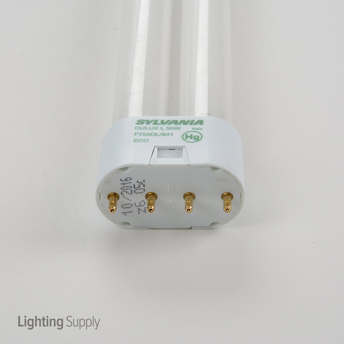 Sylvania FT55DL841ECO 55W T5 Long Twin Tube Compact Fluorescent 4100K 82 CRI 4-Pin 2G11 Plug-In Base Bulb (20592)