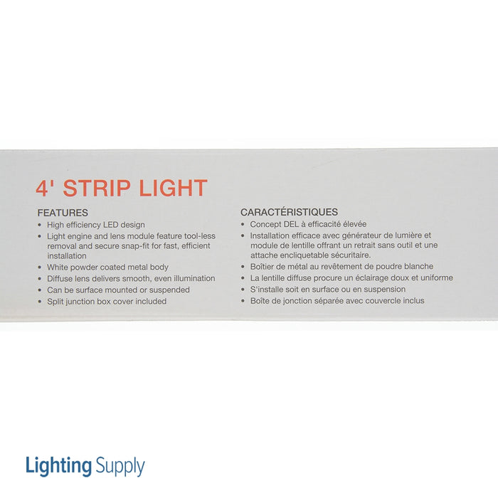 Sylvania LED Strip Light 4000K 4 Foot 22W 120-277V White Emergency Battery Backup (65183)